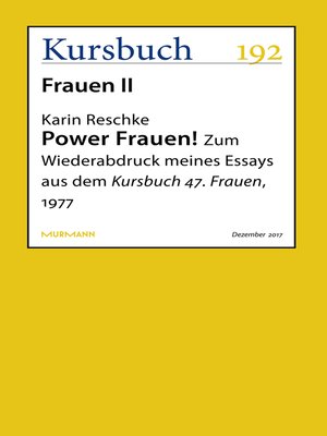 cover image of Power Frauen!
